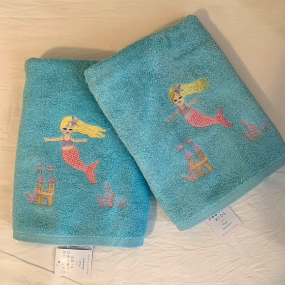 Mermaid Bath Towels - Set of 2 - Picture 1 of 6